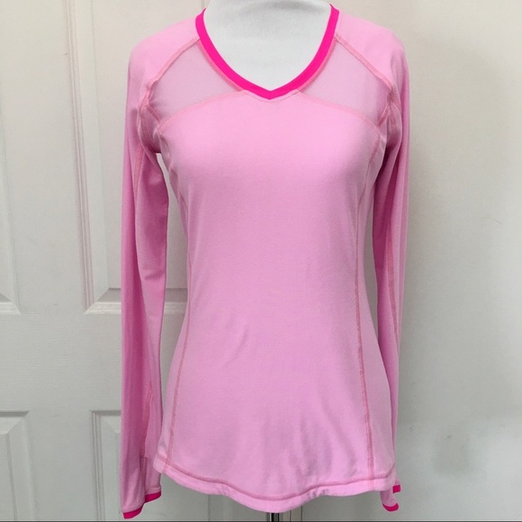 Lululemon Pink Long Sleeve Top Size 6 Reflective - Picture 1 of 10